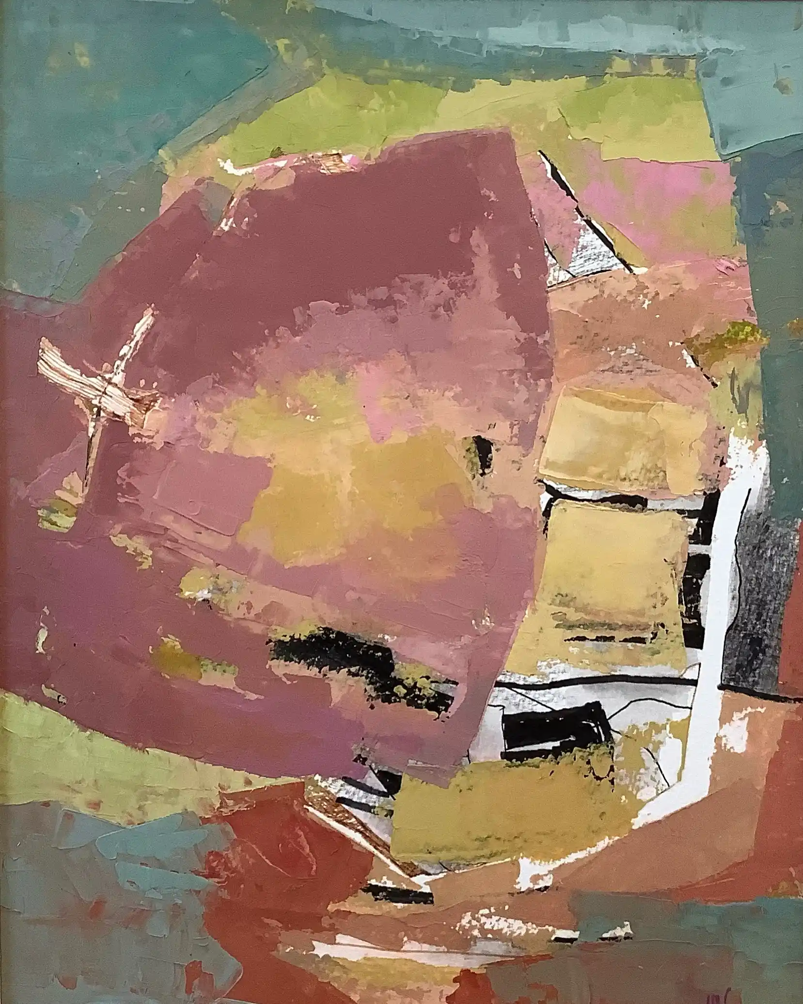 24 x 19 cm, Huile sur papier